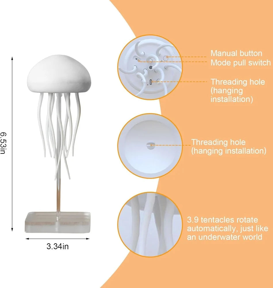 ✨ Ocean Glow™ Jellyfish Lamp – RGB Rechargeable Night Light