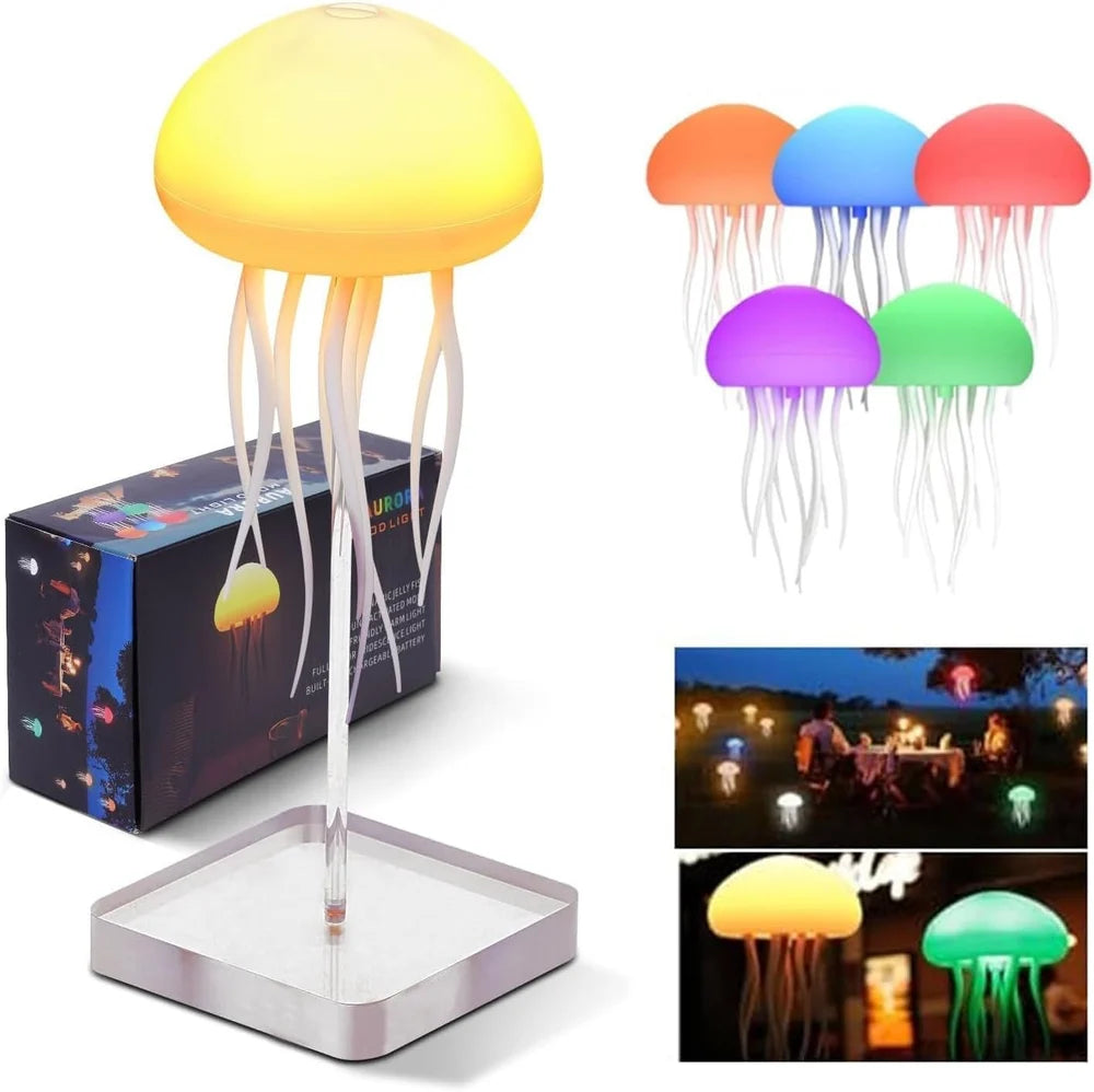 ✨ Ocean Glow™ Jellyfish Lamp – RGB Rechargeable Night Light