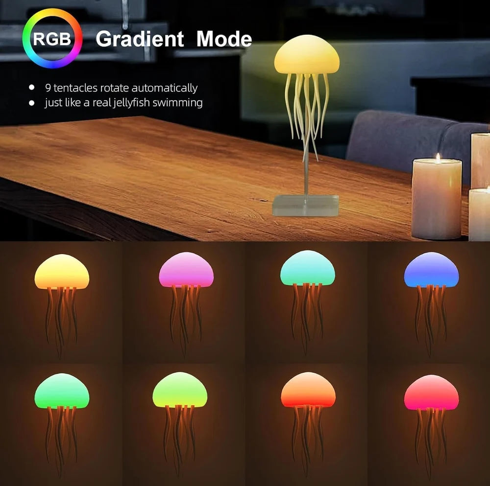 ✨ Ocean Glow™ Jellyfish Lamp – RGB Rechargeable Night Light