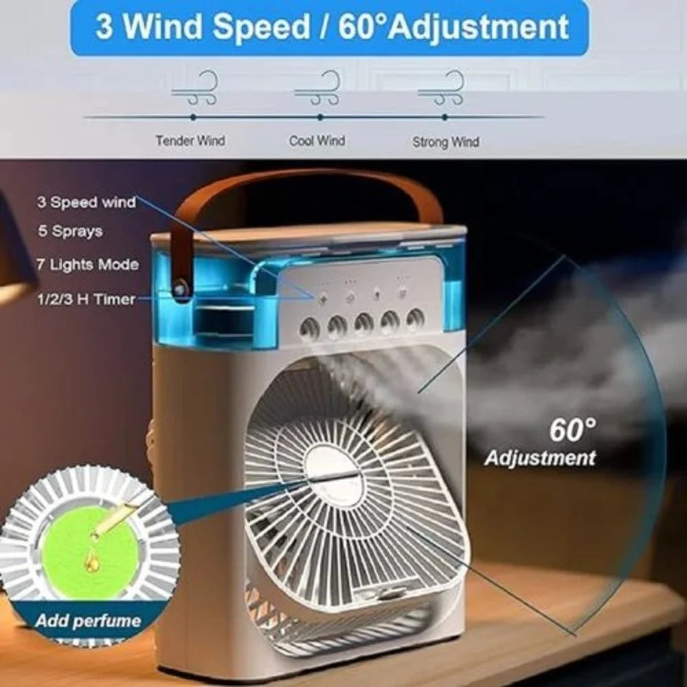 Portable Mini Air Cooler with Mist – Instant Cooling Anywhere ❄️💧
